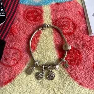 Pandora Bracelet with 6 Charms!